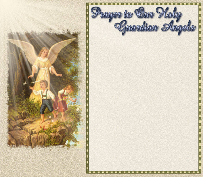 Holy Guardian Angels Prayer Background