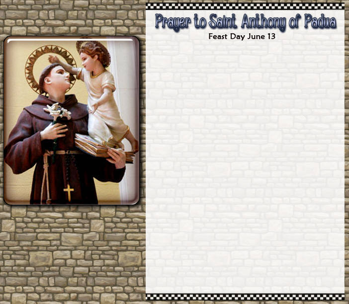 Prayer to Saint Anthony of Padua
